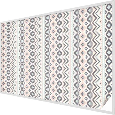 Produktbild von Buntglas Fensterfolie – 146x200 cm – Stained-Glass Design – blickdichte dekorative Sichtschutzfolie – selbstklebend, UV-Schutz – Pastellgeometrie
