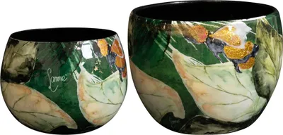 Produktbild von TS Collection - Blumentopf Bee green - Mini set mit  2