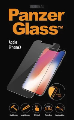 Produktbild von PanzerGlass für Apple iPhone X, Farbe:Klar