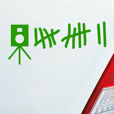 Produktbild von Auto Aufkleber   Strichliste Tuning 15x6,5 cm Hellgrün Sticker Heckscheibenaufkleber