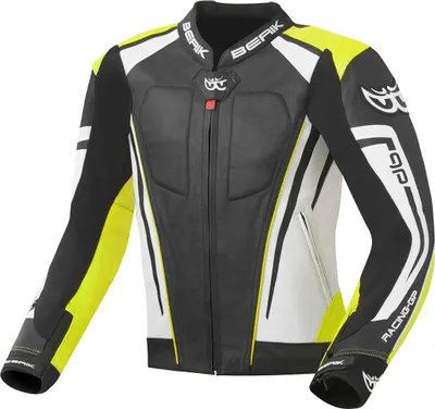 Immagine prodotto di Giacca da moto Berik Striper Evo, nero/bianco/giallo, 50