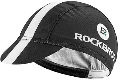 Produktbild von ROCKBROS Fahrrad Kappe Unterhelmmütze Fahrradmütze für Damen Herren Sport Hut Atmungsaktiv Schwarz Weiß