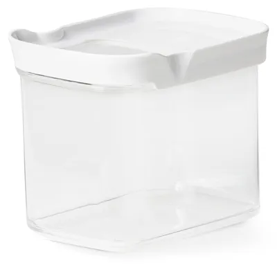 Produktbild von EMSA Optima, Container, Rechteckig, 1 l, Transparent, Weiß, Styrol-Methylmethacrylat (MS), Thermoplastisches Elastomer (TPE), 55 °C