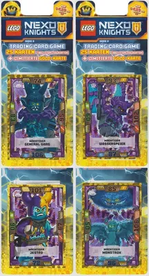 Produktbild von LEGO Nexo Knights 2 - Trading Cards - Alle 4 versch. Blister - Deutsch
