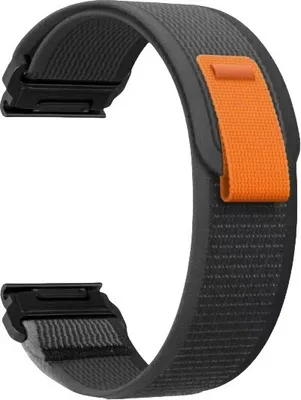 Produktbild von INF Schnellverschluss-Nylonarmband für Garmin Fenix 8/7X Pro/6X5X965 Schwarz+Grau 20 mm