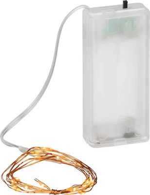 Produktbild von Coen Bakker LED Lichterkette Batterie Draht kupfer Timer 0,95m 20 LED warmweiß classic warm