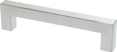 Produktbild von Möbelgriff BA 128mm Küchengriff Edelstahl gebürstet Schrankgrif eckig