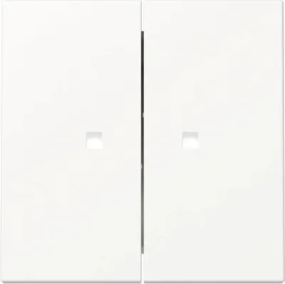 Produktbild von GIRA 363127 Wippe 2fach Kontrollfenster System 55 Reinweiß seidenmatt