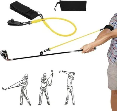 Obrázok produktu pre Golfový tréningový pás – vylepšite svoj golfový švih s touto pomôckou na strečing – pás na korekciu držania tela a cvičenia golfového švihu