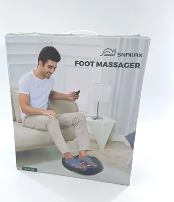 Image de Snailax Appareil de massage des pieds Shiatsu Chaleur Pétrissage Compression Massage des pieds Fort