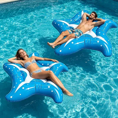 Imagen del producto de Colchón inflable, 150 cm, azul, para la piscina