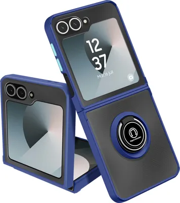 Produktbild von Avizar, Schutzhülle Galaxy Z Flip 6 Stoßfest Magnetringhalter, Blau