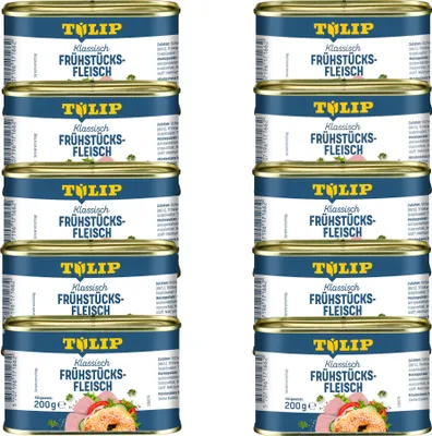 Produktbild von TULIP 10x 200g Frühstücksfleisch Original Dänische Delikatesse in Konservendose