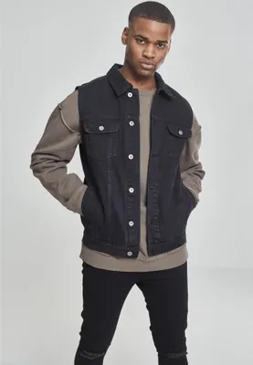 Produktbild von Urban Classics Denim Vest, Größe: L; Farbe: Black/Raw