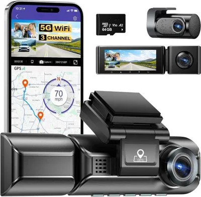 Obrázek produktu pro Autokamera s nočním viděním – duální kamera – širokoúhlý objektiv – parkovací režim – smyčkové nahrávání – autokamera s pohybovým senzorem