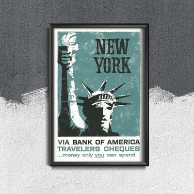 Produktbild von Poster - Canvas - Leinwand - 42 cm x 59,4 cm - Bank of New York Advertising