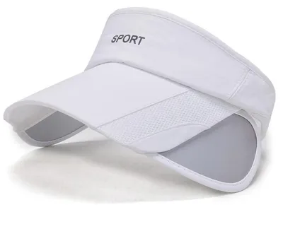 Produktbild von Visor Cap Damen Herren mit einziehbarer Breitkrempe, Sonnenblende Hut, UV-Schutz, Einheitsgröße, Weiß