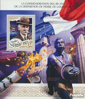 Produktbild von Briefmarken Dschibuti 2017 Mi Block 882 (kompl. Ausg.) postfrisch Pierre de Coubertin