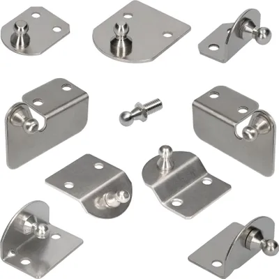 Produktbild von Secuplan-Befestigungsplatte für Gasdruckfeder mit Kugelkopfaufnahme, Varianten-Auswahl:48 x 32 x 30 mm - 90°