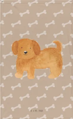 Produktbild von Mr. & Mrs. Panda Wandteppich Hund Flauschig - Hundeglück - Geschenk, Hundeliebe, Gobelin, Süß, Hängedeko, Hunde, Wandbild, Wandbehang, Sprüche, Stoffbild