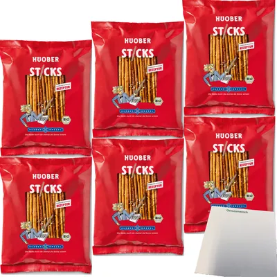 Produktbild von Huober Sticks  Salzstangen 6er Pack (6x175g Packung) + usy Block