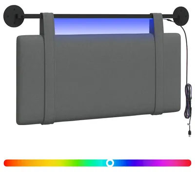 Produktbild von Hängendes Kopfteil Mit LED Licht Dunkelgrau Stoff