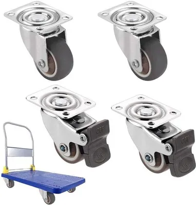 Immagine prodotto di Ruote girevoli leggere con freno da 25 mm per carrelli