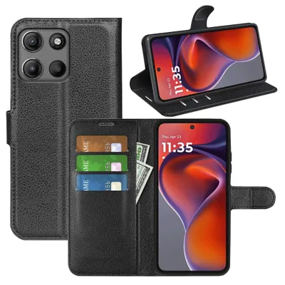 Obrázek produktu pro Pouzdro na mobilní telefon – skládací pouzdro pro Motorola Moto G17 / G15 / Power – pouzdro typu flip z umělé kůže