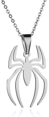 Imagen del producto de Collar con dije de araña de acero inoxidable, ideal para amigos y parejas