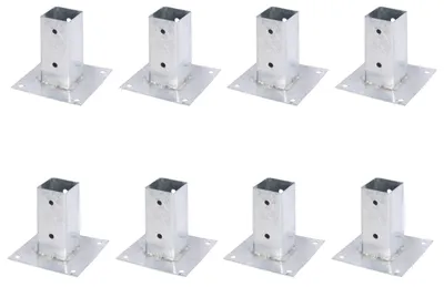 Immagine prodotto di Alberts, manicotto a vite 8 x per pali quadrati in legno, 61x61 mm, zincato a caldo, da avvitare