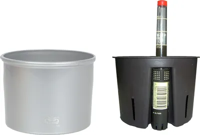 Produktbild von Set3 Blumentopf Corona 18/19 silber Ø 20.5cm H 20.5cm +KT+WA