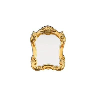 Produktbild von Barockspiegel Miniatur gold mit handbemaltem Porzellanrahmen