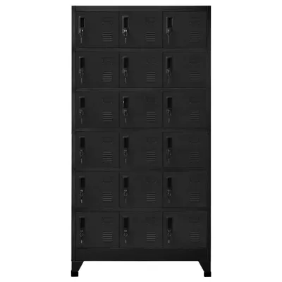 Immagine prodotto di Armadietto con Serratura Nero 90x40x180 cm in Acciaio