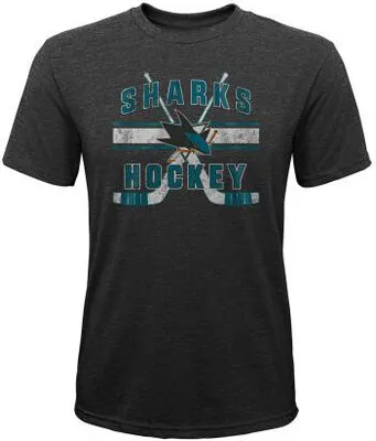 Immagine prodotto di Maglietta NHL Superstripe, grafica della squadra San Jose Sharks sul davanti, taglia: 152 L