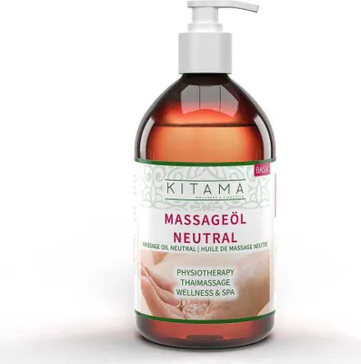 Zdjęcie produktu dla Olejek do masażu Kitama neutralny (bezzapachowy) 500ml do fizjoterapii masażu tajskiego