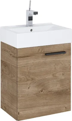 Produktbild von VBChome Badmöbel Set 45 cm Weiß Waschbecken mit Hängeschrank Badezimmerschrank mit Waschbecken Unterschrank Waschtisch 1-Türen Soft-Close Modern