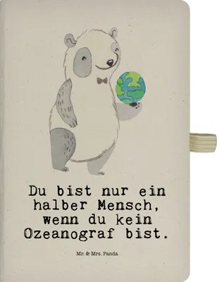 Produktbild von Mr. & Mrs. Panda notizbuch Ozeanograf Herz - Transparent - Geschenk, a4, Witzig, Studium, Lustig, Tagebuch, Journal, skizzenbuch, Kladde, Meeresbiologe, Spruch