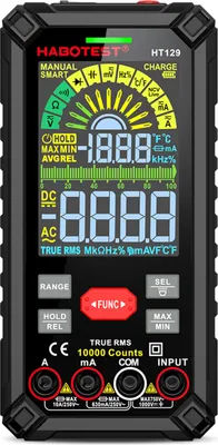 Produktbild von HABOTEST HT129 Inteligentny multimetr cyfrowy Inteligentny multimetr cyfrowy z kolorowym ekranem Ręczny multimetr cyfrowy