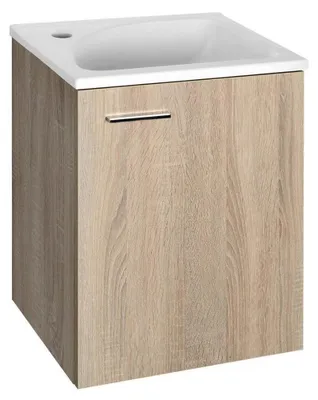 Productafbeelding van Aqualine ZOJA/KERAMIA FRESH onderkast, 40x50x32 cm, platina eikenhout