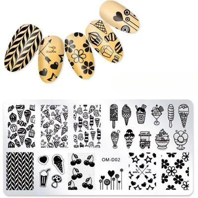 Produktbild von Nagelstempel-Set mit Kirschblüten-Motiv
