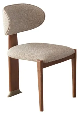 Productafbeelding van Eetkamerstoel, designstoel, relaxstoel, houten stoel, gestoffeerde stoel