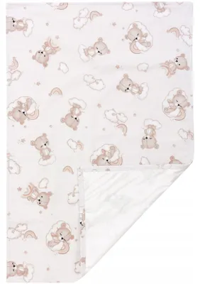 Obrázek produktu pro Jukki nepromokavá flanelová podložka – Teddy Clouds