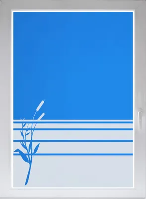 Produktbild von INDIGOS UG Fensterbild Schilfgras Glasdekor Bambus Sichtschutzfolie Fensterfolie Rohrkolben satiniert blickdicht - 1200mm Breite x 500mm Höhe