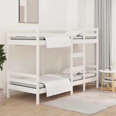 Immagine prodotto di Maison Exclusive - Letto a castello bianco 90x200 cm in legno massello di pino