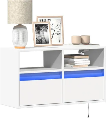 Obrázek produktu pro Maison Exclusive – TV skříňka s LED osvětlením, bílá, 80 x 31 x 45 cm