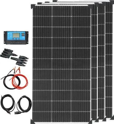 Produktbild von Solarpanel-Kit, 12V/24V, mehrere Leistungsoptionen, einschließlich Laderegler, 12V 480W Kit