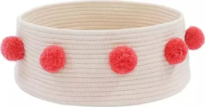 Produktbild von Katzenbett Beige mit Baumwollbällchen 38 x 16 cm