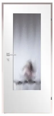 Produktbild von FLEXO Chinchilla 4 mm ESG Lichtausschnitt Tür, Sicherheitsglas mit Lichtausschnitt, Einbruchhemmend, Schallschutz, Wärmeschutz, Nach Maß