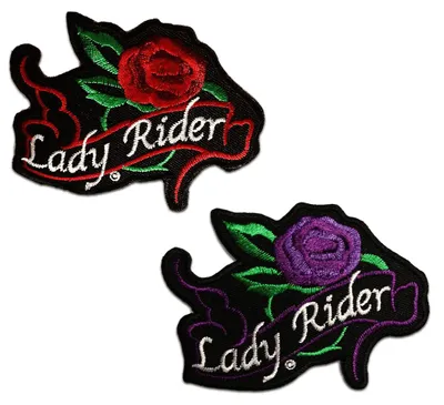 Obrázok produktu pre Lady Rider Biker - nášivka, nažehľovacia, nášivky, nášivky, nažehľovacie, veľkosť: 9 x 7 cm
