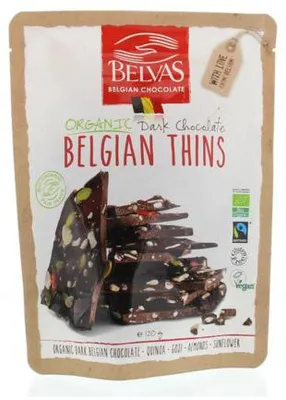 Productafbeelding van Belvas Thins puur goji amandel (120 gr)